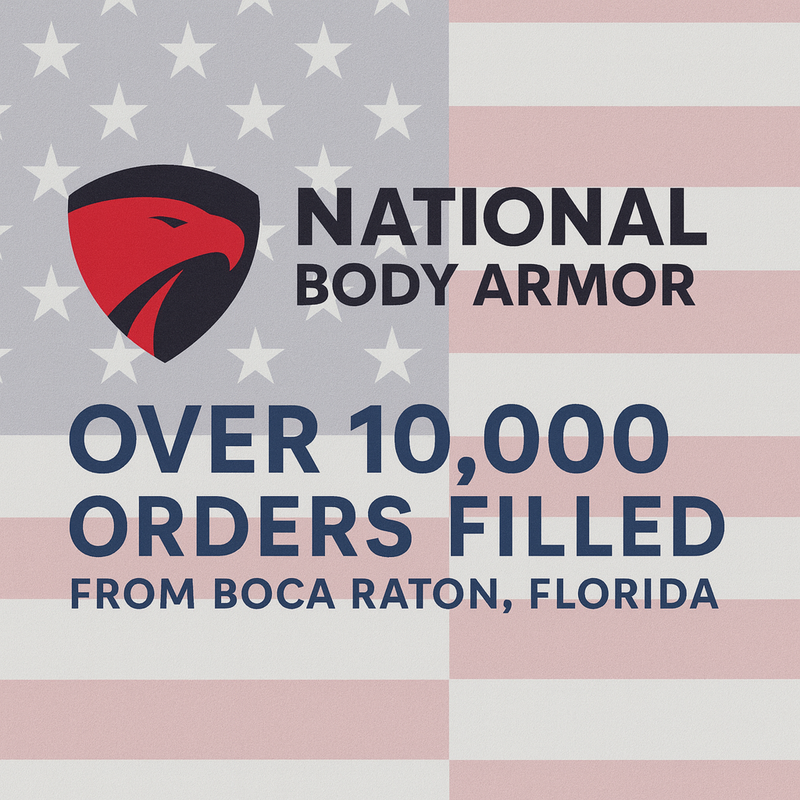 National Body Armor Surpasses 10,000 Orders Since Returning to Boca Raton, Florida