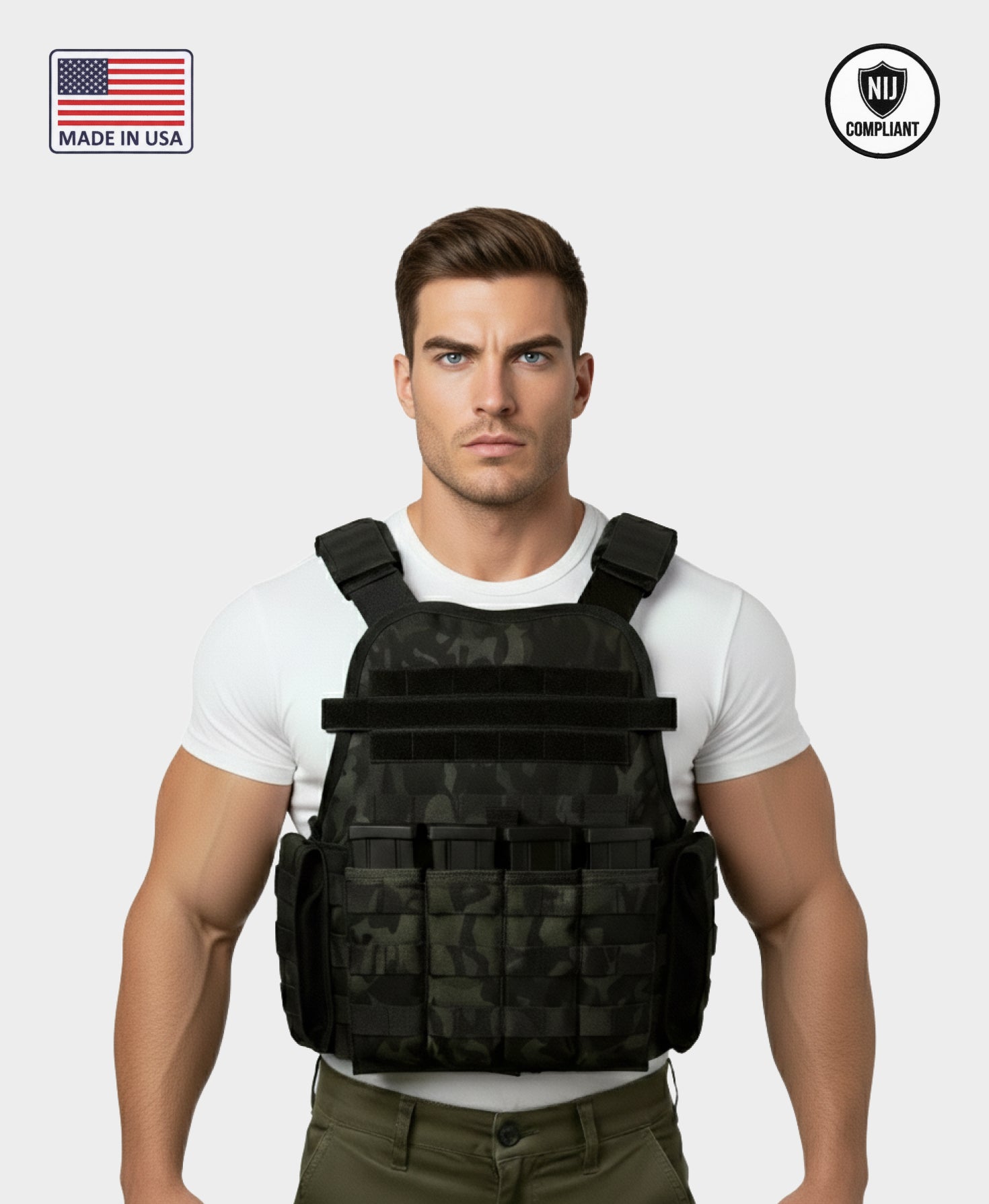 X2 Black Multicam Plate Carrier with Cummerbund