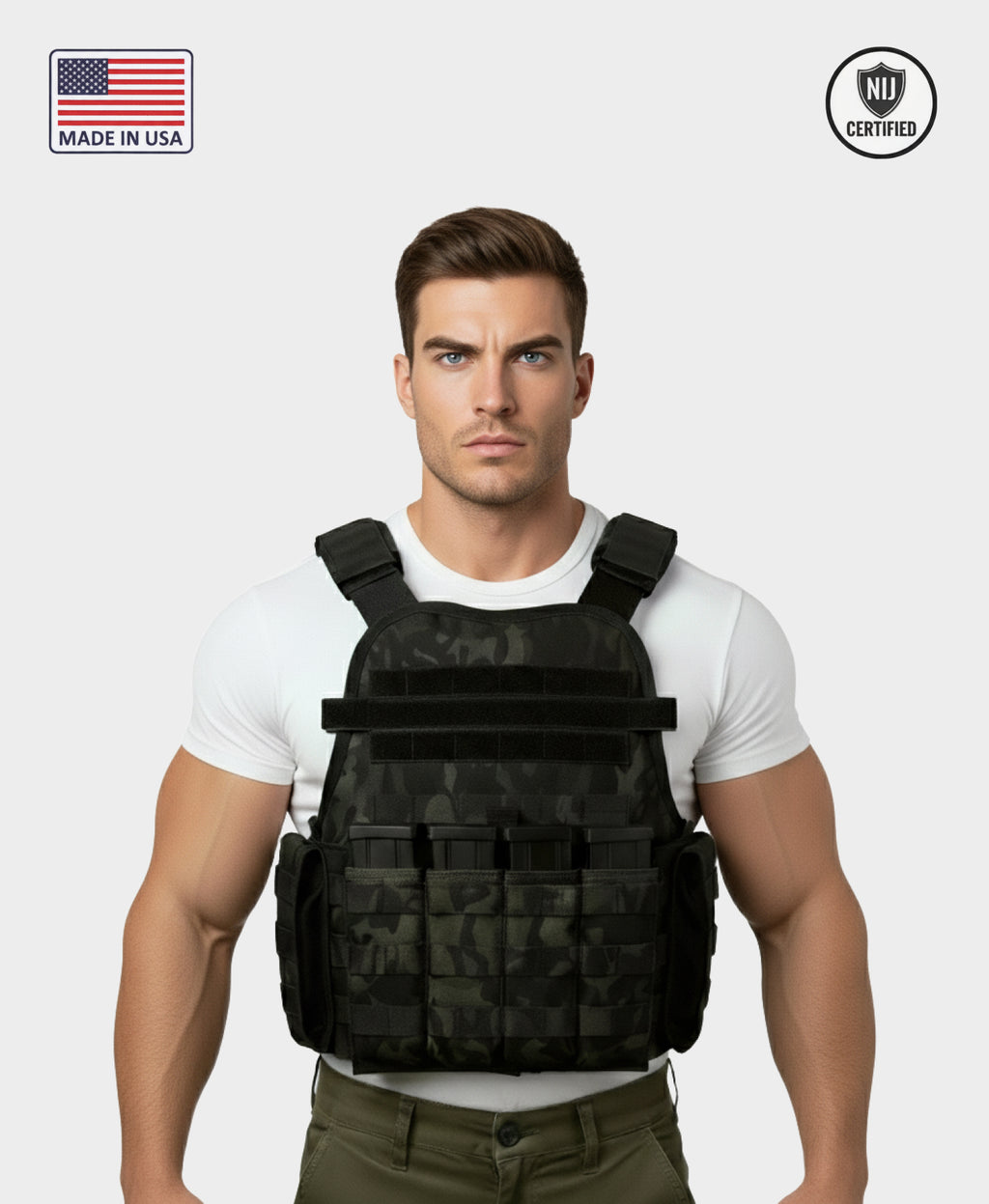 X2 Black Multicam Plate Carrier with Cummerbund