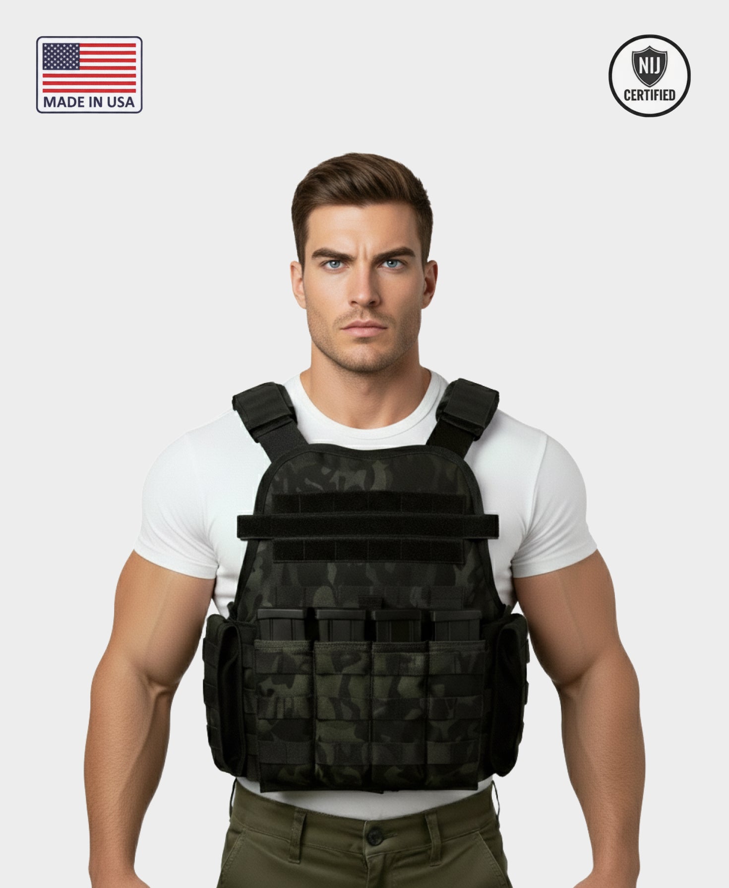 X2 Black Multicam Plate Carrier with Cummerbund