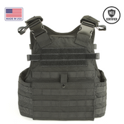Professional Plate Carrier with Cummerbund Color Black