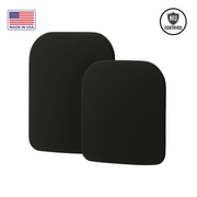 6" x 8" Mega Multi-Hit Level III+ Hard Armor Plates - Set of Two Solid Black