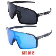 Express Sunglasses Set of 2 (Black & Blue)